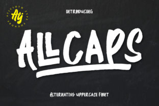 All Caps Font: A Bold Choice for Script Handwritten Design