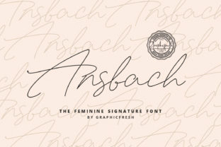 Ansbach: A Script Handwritten Font for Creative Crafters and Product Designers