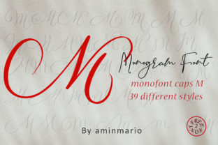 Monogram M Monofont Caps M: A Script Handwritten Font for Editorial Design