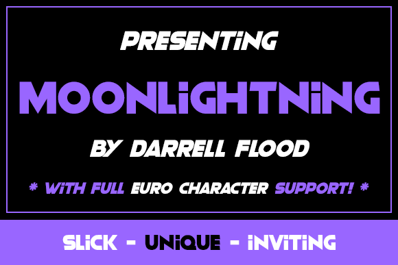 Moonlightning: A Bold Sans Serif Font for Crafters and Designers