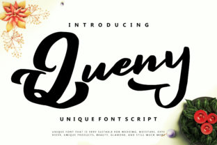 Queny: A Bold Script Font for Web Design and Branding