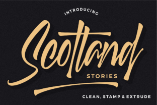 Scotland Stories: A Script Handwritten Font with Bold Charm for Creative Makers